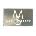 Etched Nickel Silver Corporate Identity Name Plate - Up to 12 Square Inches